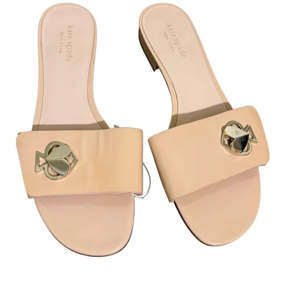 Kate Spade Beige Slide Sandals Size 7.5 - Picture 2 of 4